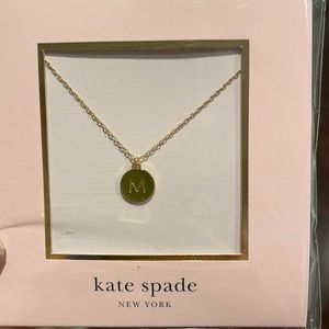 Kate Spade M necklace NWT